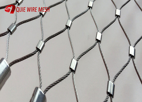 Konstrukcja z siatki ze stali nierdzewnej 7x7 Metalowy kabel Inox Odporny na warunki atmosferyczne