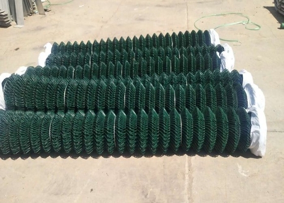 Zielony kolorowy łańcuch Link Garden Security Wire Mesh Żelazny metalowy płot rolniczy do ogrodu