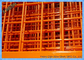Pomarańczowe druciane panele ogrodzeniowe, bezpieczne tymczasowe ogrodzenia na budowie