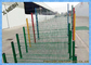 Zakrzywiony metalowy płot o szerokości 2,5 m / ogrodzenie z siatki drucianej 3D w kolorze niebieskim