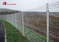 Malowane proszkowo 3D zakrzywione metalowe ogrodzenie Spawane druciane ogrodzenie panelowe z brzoskwiniowym słupkiem