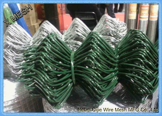 Ogrodzenie z ogniwami łańcuchowymi powleczonymi zielonym PVC-CLF001