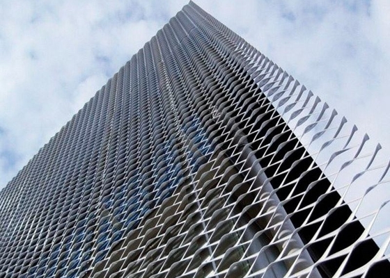 Okładzina ścienna Fasada Dekoracyjna rozszerzona siatka aluminiowa Metal