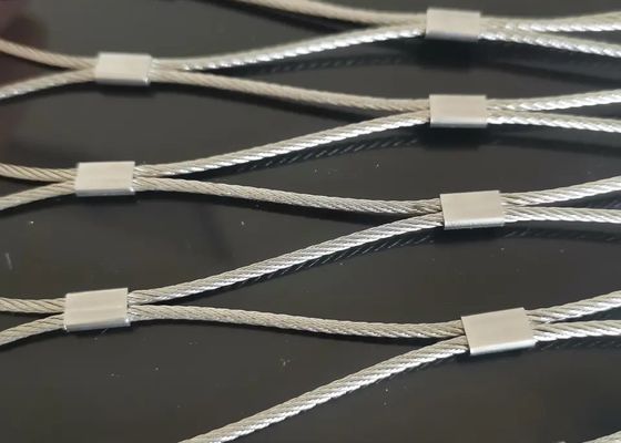 SS316 Kabel z drutu Inox Elastyczna lina ze stali nierdzewnej Typ okucia z siatki Odporny na rdzę