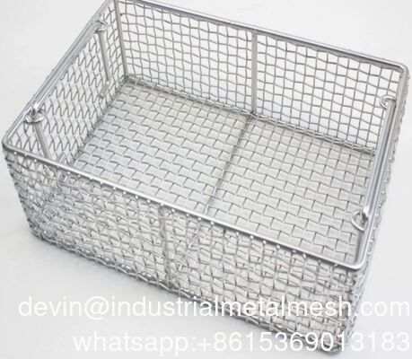 Home Stackable Metal Mesh Storage Stainless Steel Basket