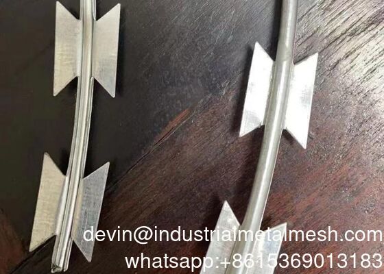 Łzawy Blade BTO-30 Włókna brzytwa Concertina Flat Wrap Włókna brzytwa ogrodzenie