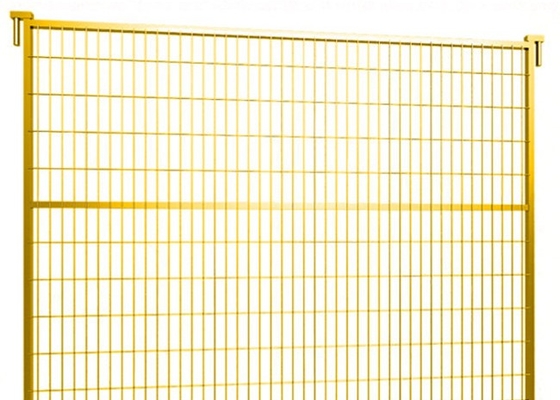 Żółty kolorowy 1,8 m wysokości Kanada Standardowy tymczasowy panel ogrodzeniowy do budowy zewnętrznej