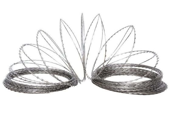 Chińska fabryka Single Razor Wire Ocynkowany drut kolczasty Concertina Razor i ogrodzenie dla więzienia i lotniska