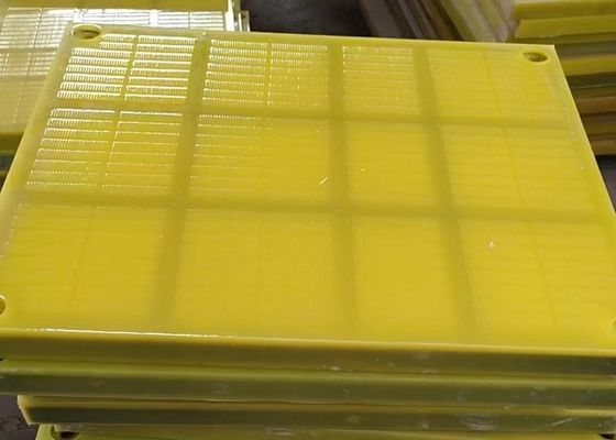 Żółte panele poliuretanowe z siatki PU z hakiem do wibracji w kopalni
