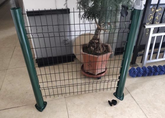 Panel powlekany PCV Zakrzywiony stalowy płot brzoskwiniowy do ogrodu