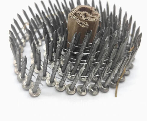 Gwoździe do palet w kręgu 2-3/8"X.099 Malowane na żółto, śrubowe/spiralne, 9000 sztuk