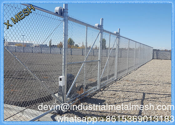 9 gauge Galvanized Diamond Wire Mesh/PVC Plastic Vinyl Cyclone Chain Link Fence dla autostrad kolejowych Tymczasowe