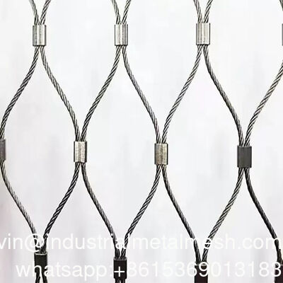 304 Włókno ze stali nierdzewnej Lęgowa linia kablowa X-Type Infill Rope Mesh Balustrada Sieć ochronna