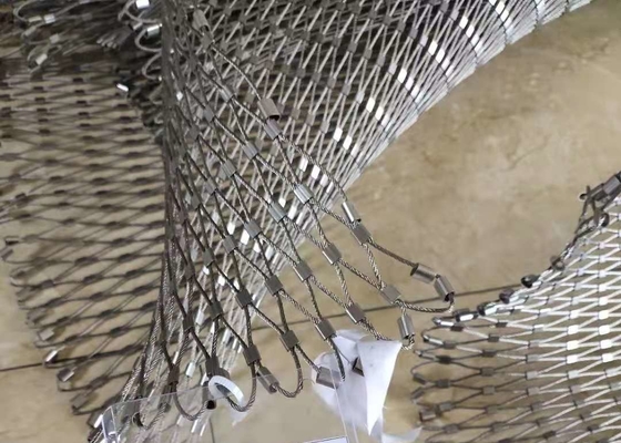 Elastyczna siatka druciana ze stali nierdzewnej do balustrady lub balustrady 3,0 mm
