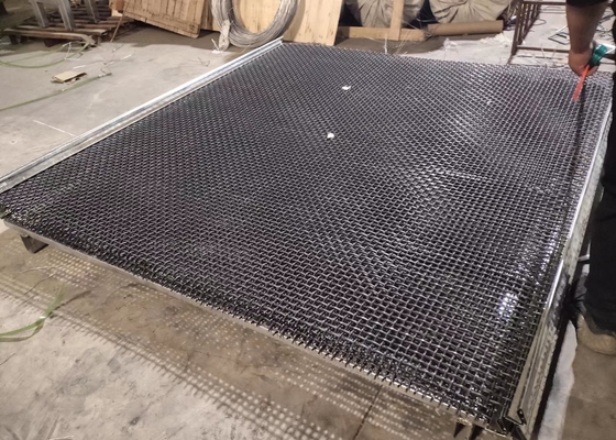 Siatka wibracyjna z ocynkowanego metalu ze stali nierdzewnej o splocie płóciennym