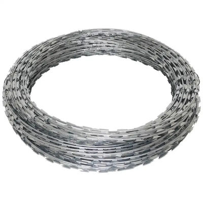 wysoka sztywność Concertina Wire Fence Galvanized Razor Wire odporna na ścieranie