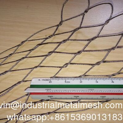 304 Włókno ze stali nierdzewnej Lęgowa linia kablowa X-Type Infill Rope Mesh Balustrada Sieć ochronna