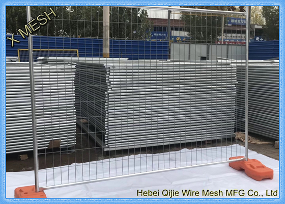 Ogrodzone tymczasowe ogrodzenie z siatki ocynkowanej z podstawą z betonowego bloku